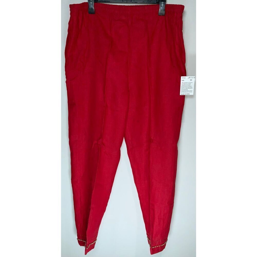 Molato vintage 90s red linen pants size medium